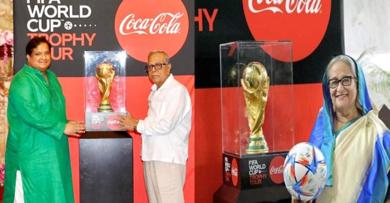 ঢাকায় ঘুরছে বিশ্বকাপ ট্রফি