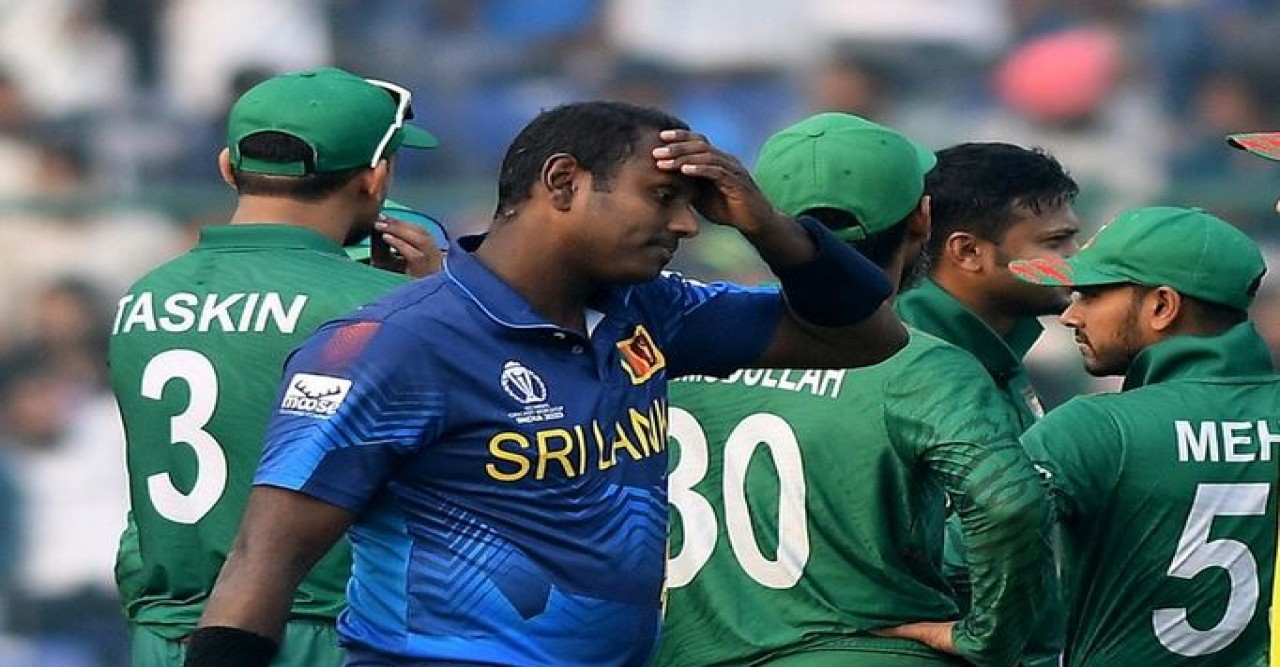 প্রথম ব্যাটার হিসেবে 'টাইমড আউট' ম্যাথুস