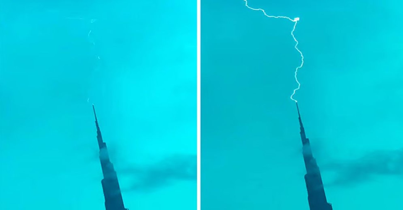 বুর্জ খলিফায় বজ্রপাত, ভিডিও ভাইরাল