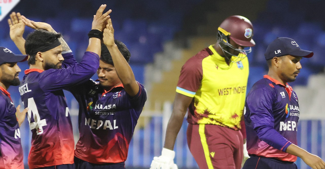 দুইবারের বিশ্বচ্যাম্পিয়ন ওয়েস্ট ইন্ডিজকে হারিয়ে নেপালের ইতিহাস