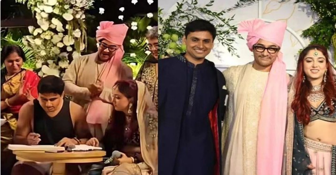 গেঞ্জি-হাফপ্যান্ট পরে বিয়ে করতে এসেছেন আমির জামাতা