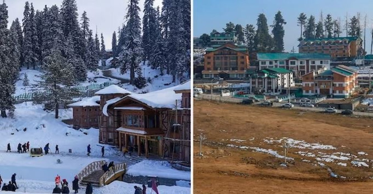 তুষারহীন কাশ্মীরে পর্যটকদের হা-হুতাশ