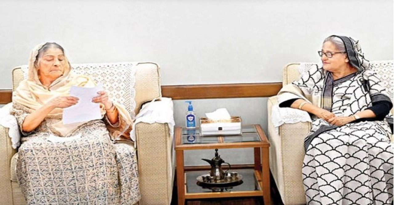 প্রধানমন্ত্রীর সঙ্গে দেখা করলেন রওশন এরশাদ