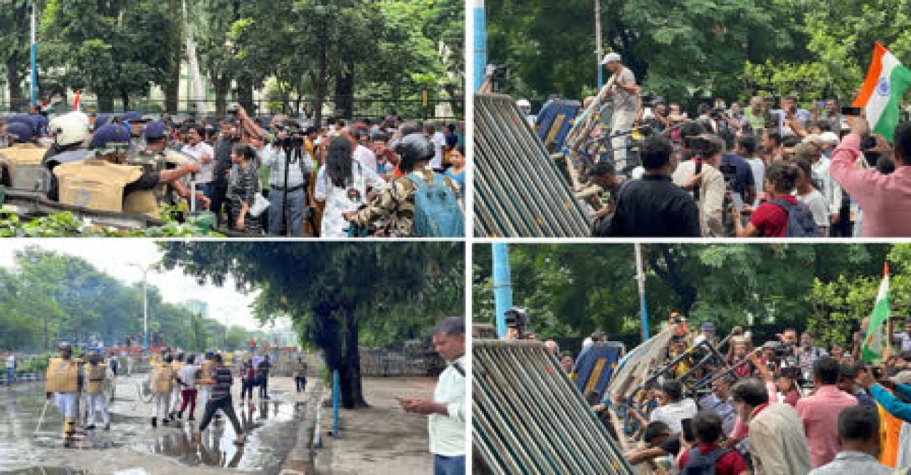 ‘নবান্ন অভিযানে’ কলকাতা, হাওড়াসহ বহু এলাকা রণক্ষেত্র