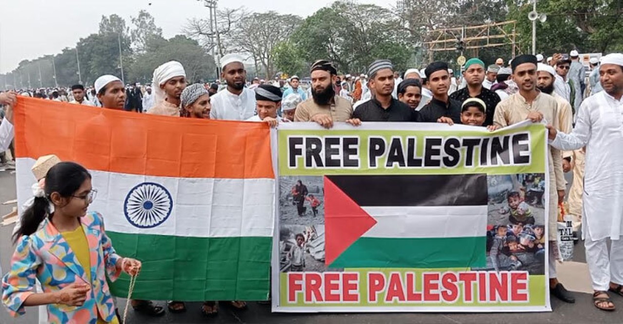 ঈদে ফিলিস্তিনের সমর্থনে কলকাতায় মিছিল