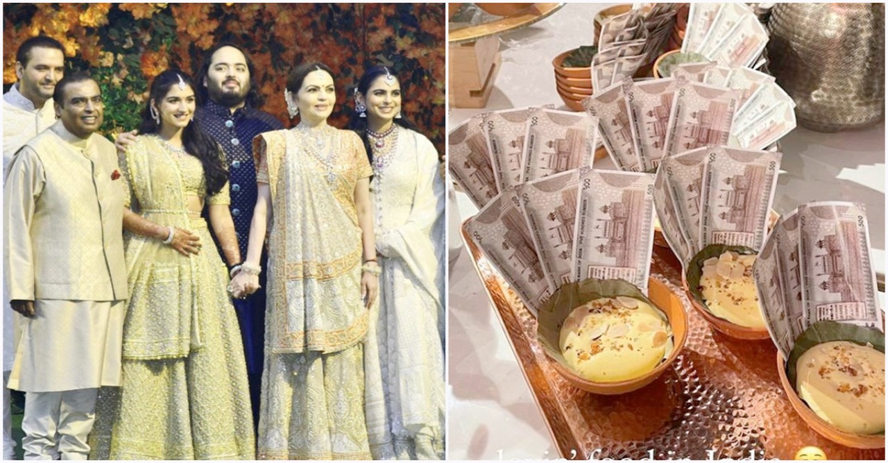 আম্বানির পার্টিতে খাবারের সাথে টিস্যুর বদলে দেওয়া হলো টাকা!