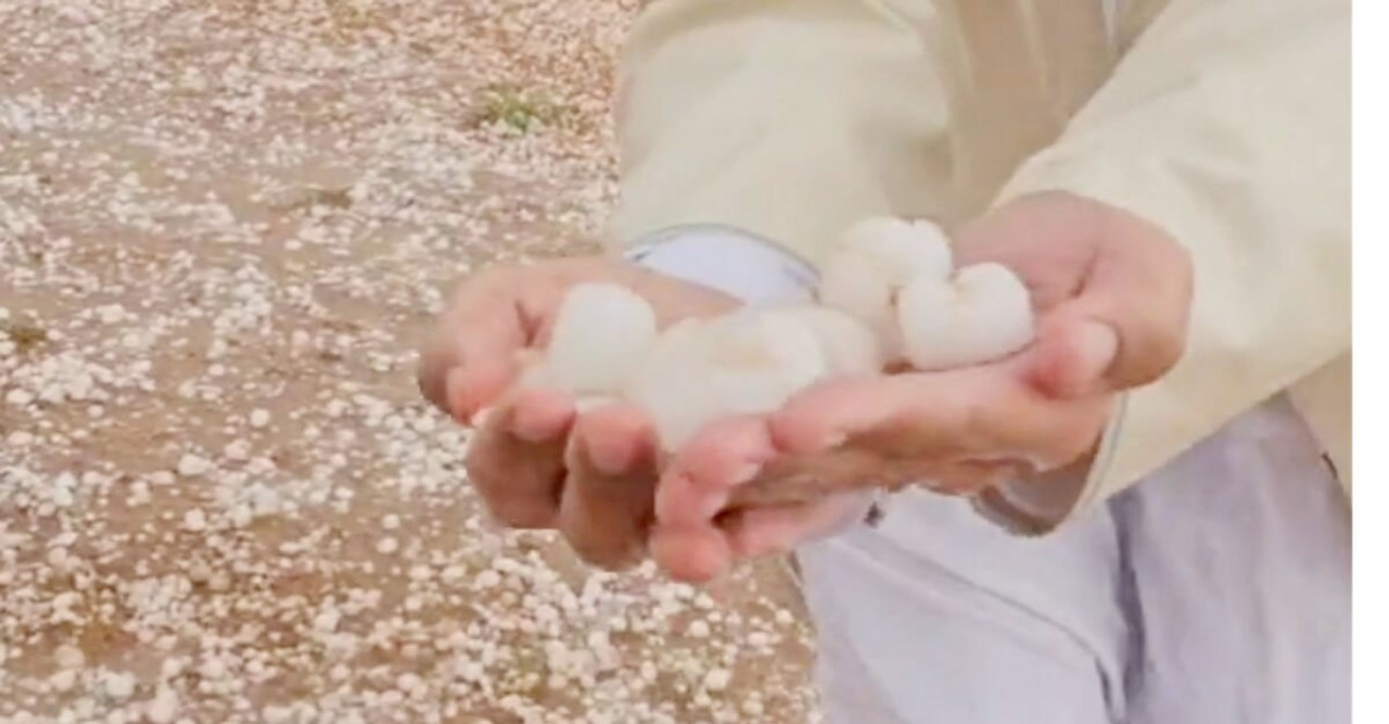 ভিডিও : সৌদি আরবে বিরল শিলাবৃষ্টি, মানুষের উচ্ছ্বাস