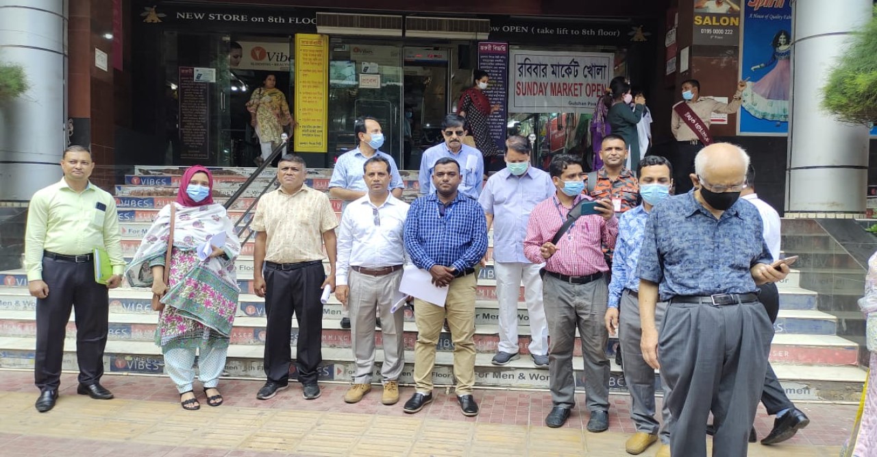 সমন্বিত পরিদর্শন টিমের ঢাকার বাণিজ্যিক ভবনসমূহ পরিদর্শন শুরু