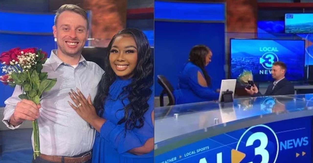 লাইভ টিভিতেই উপস্থাপিকাকে বিয়ের প্রস্তাব সাংবাদিকের